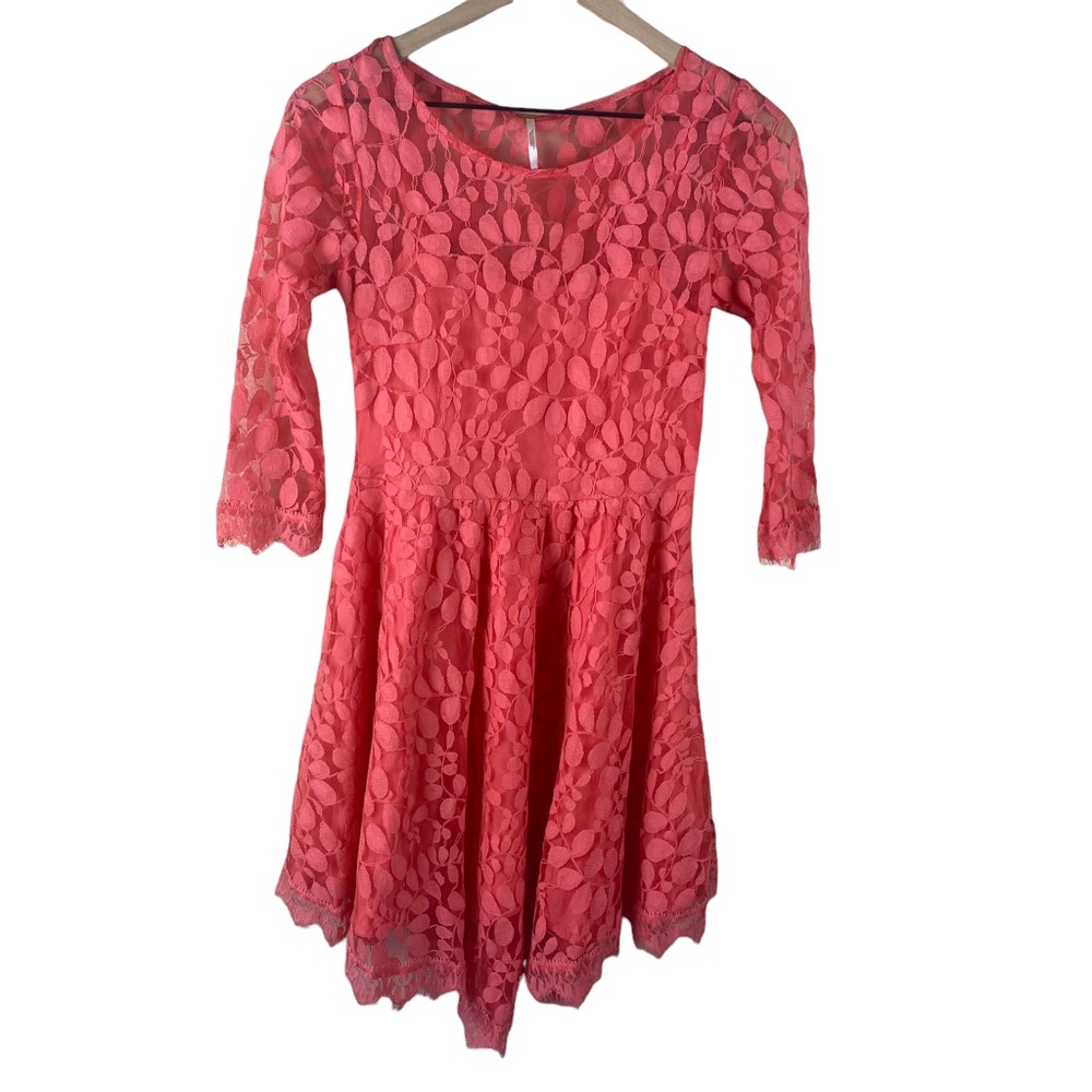 Free People Coral Lace Dress